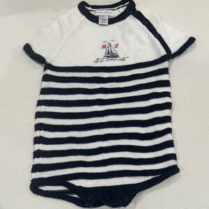 Ralph Lauren Navy and White knit romper